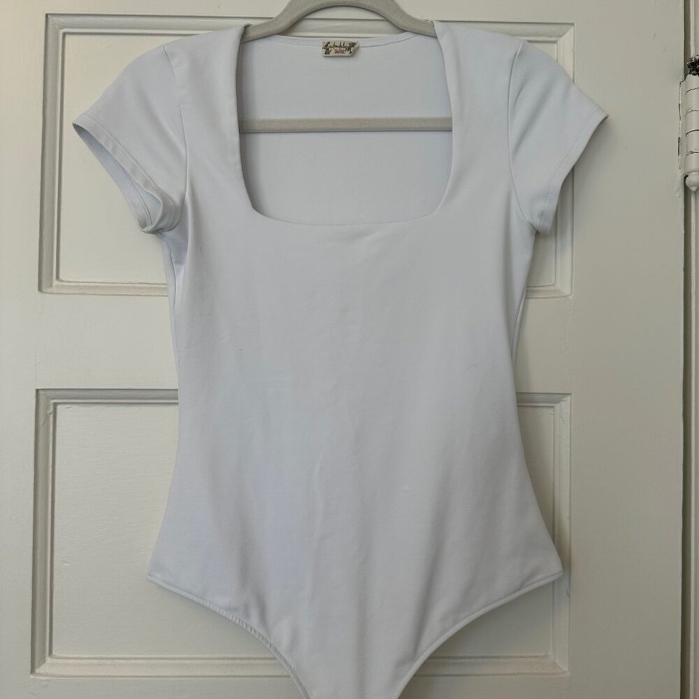 White Free People Bodysuit